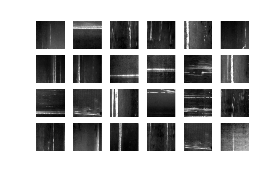  The dataset for data augmentation: images of scratches of metal 