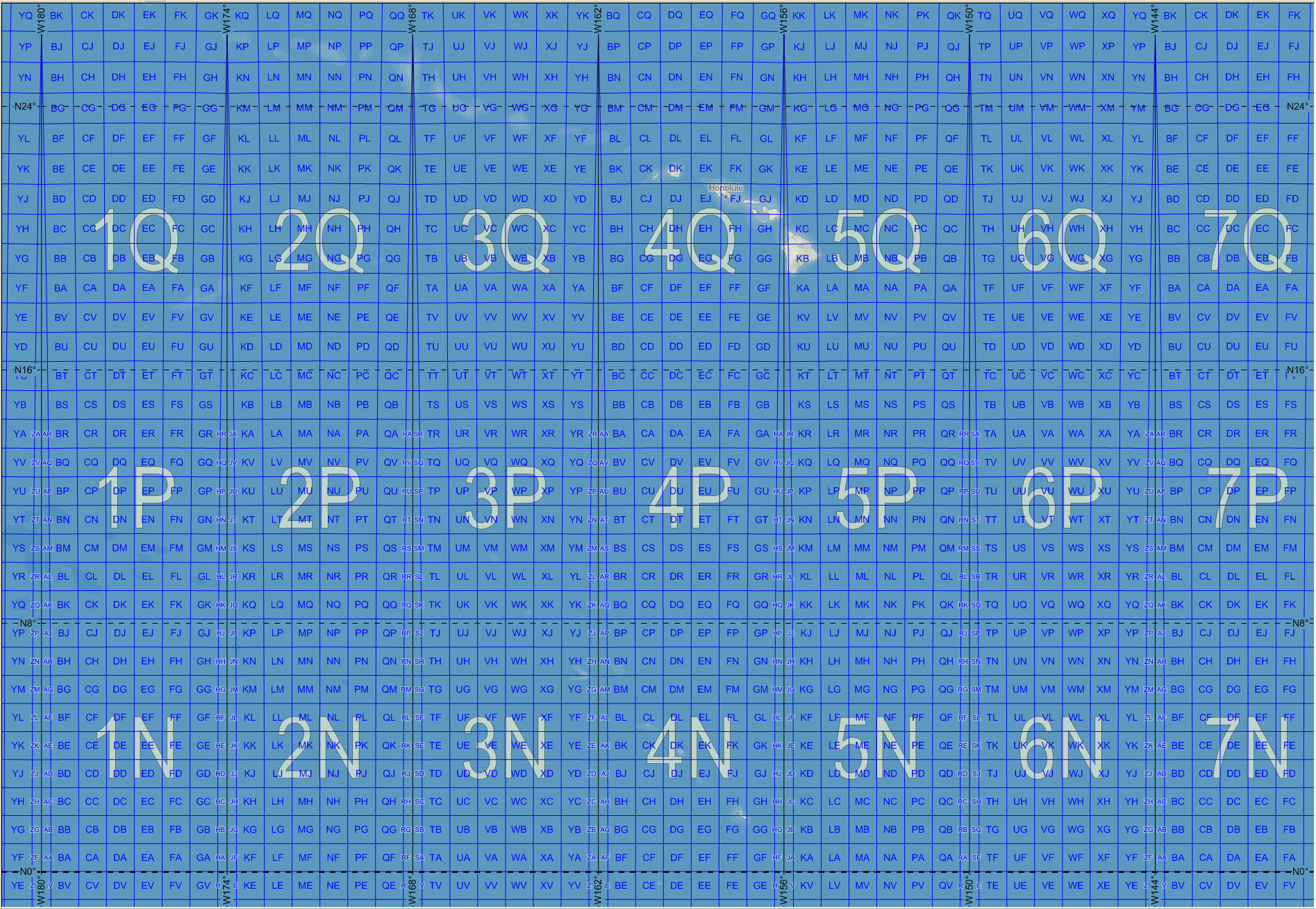  Example of MGRS tiles with 100km precision on top of UTM tiles 