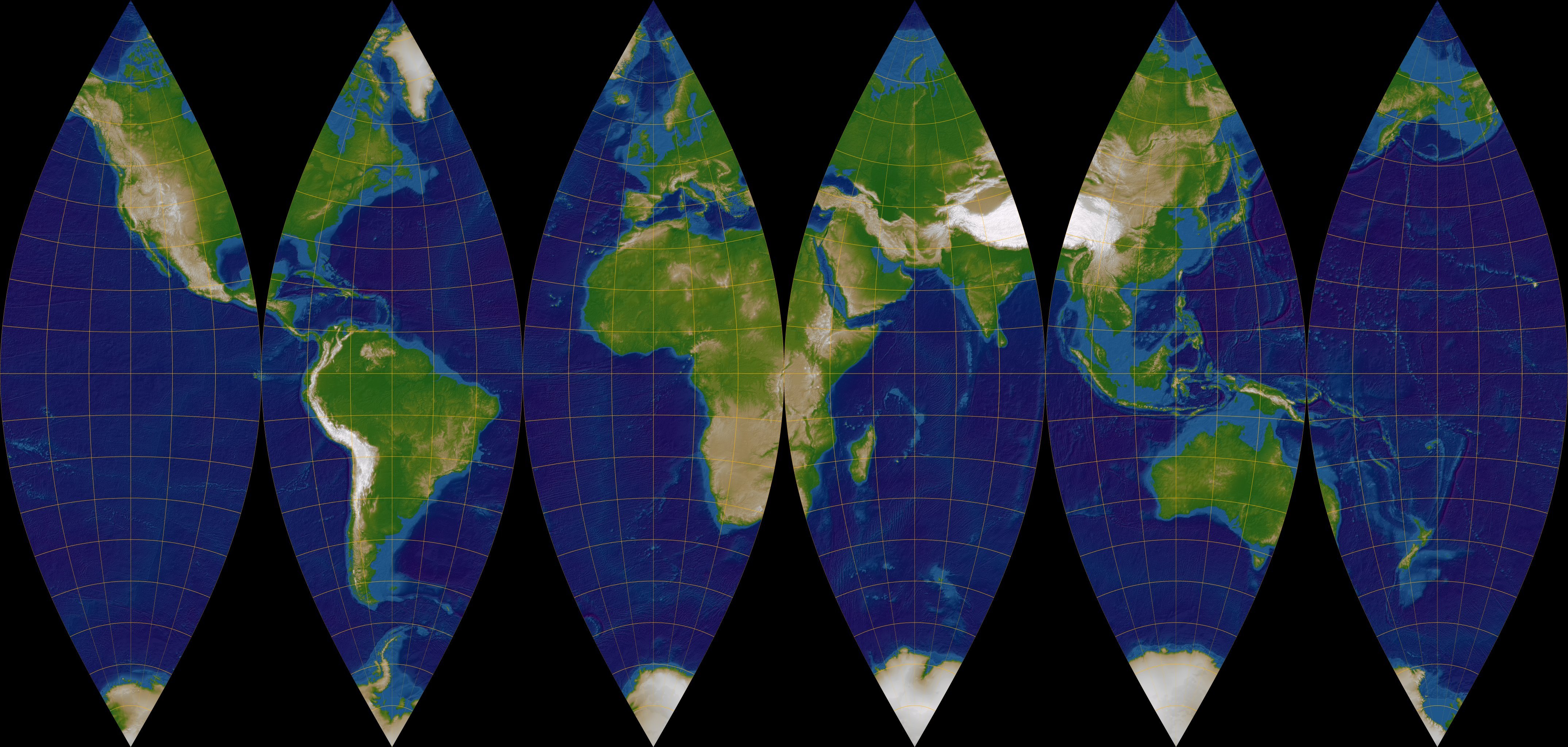 Transverse mercator meridian stripes